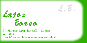 lajos borso business card